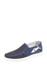 Мокасины Etor 17844-33 нубук синие