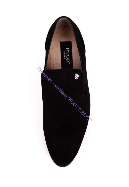 Туфли Etor 14397-8978 чёрные замшевые