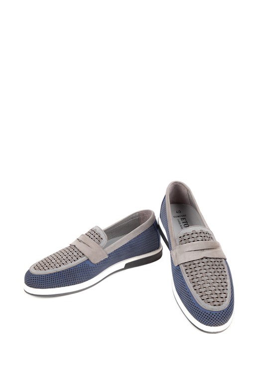 Мокасины Etor 18891-006 нубук серые