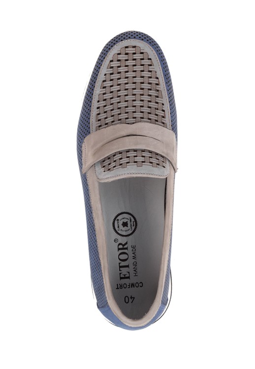 Мокасины Etor 18891-006 нубук серые