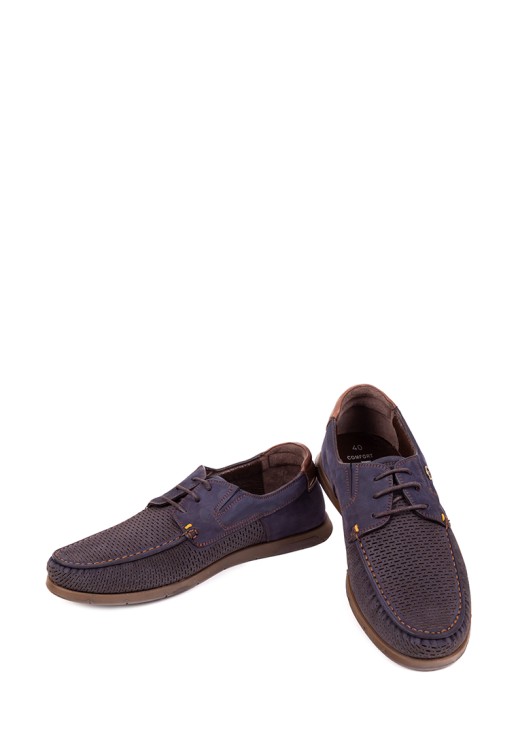 Мокасины Etor 18911-011 нубук синие