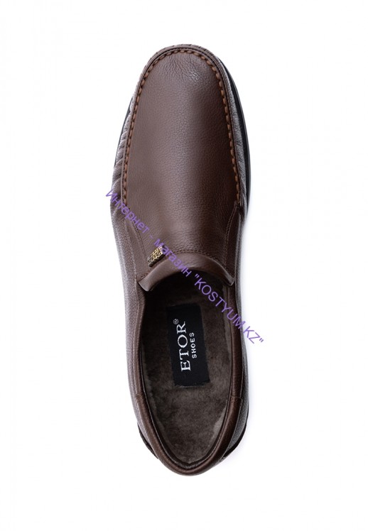 Мокасины Etor 15774-8932 коричневые с мехом