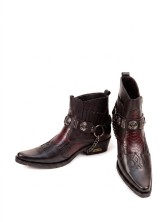 Казаки Etor 6654-008 черно-бордовые