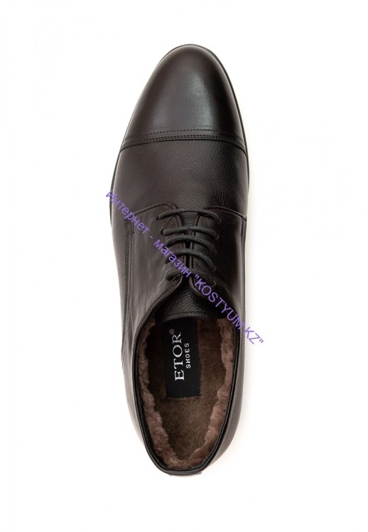 Туфли Etor 15831-7376 чёрные с мехом