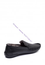 Мокасины Etor 15849-8934 чёрные с мехом