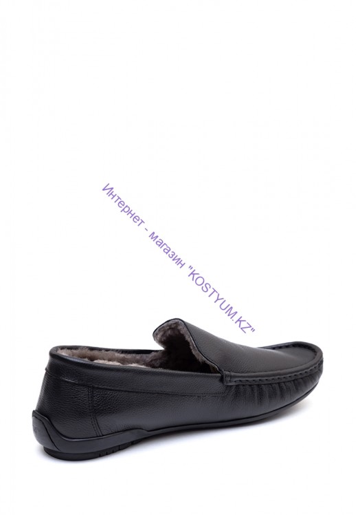 Мокасины Etor 15849-8934 чёрные с мехом