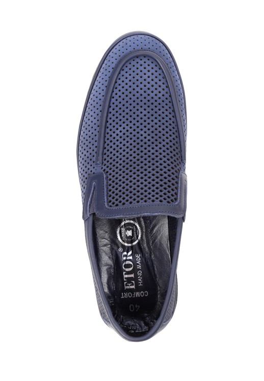Мокасины Etor 18036-006 нубук синие